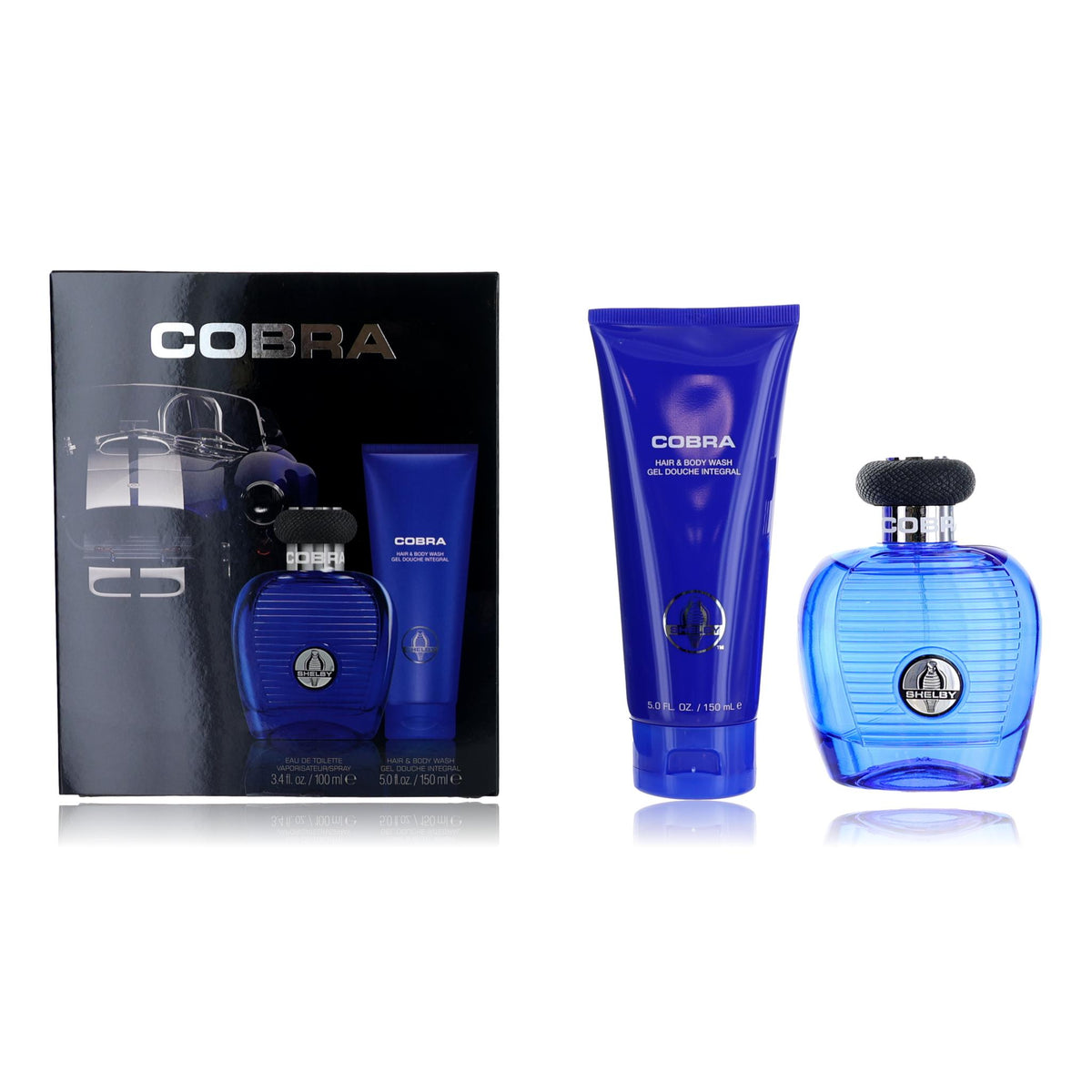 Cobra Blue by Carroll Shelby, 2 Piece Gift Set for Men