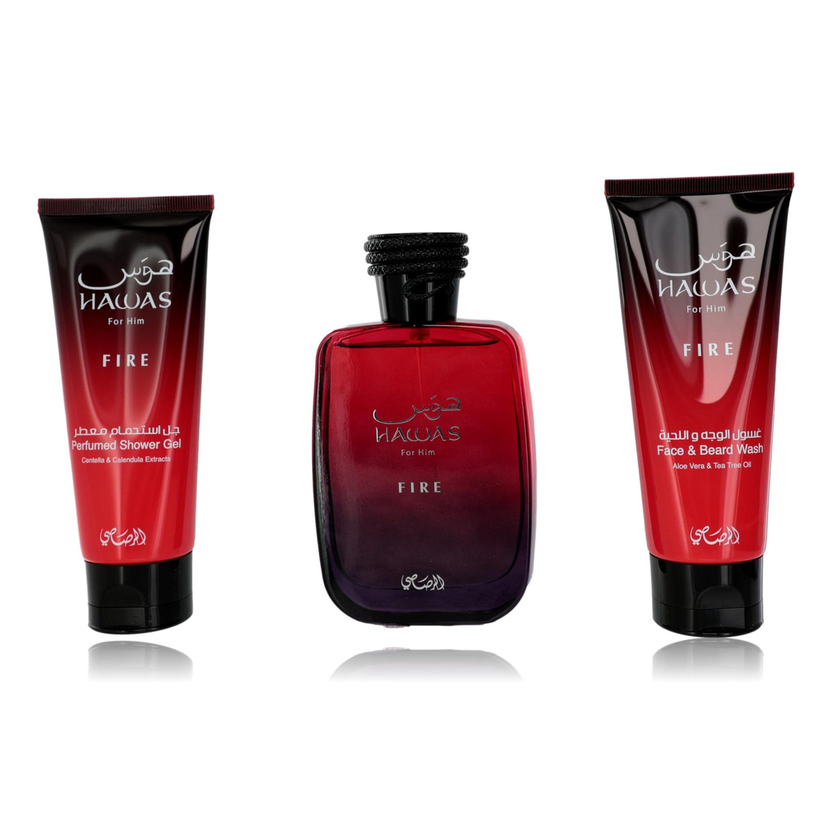 Hawas Fire by Rasasi, 3 Piece Gift Set for Unisex