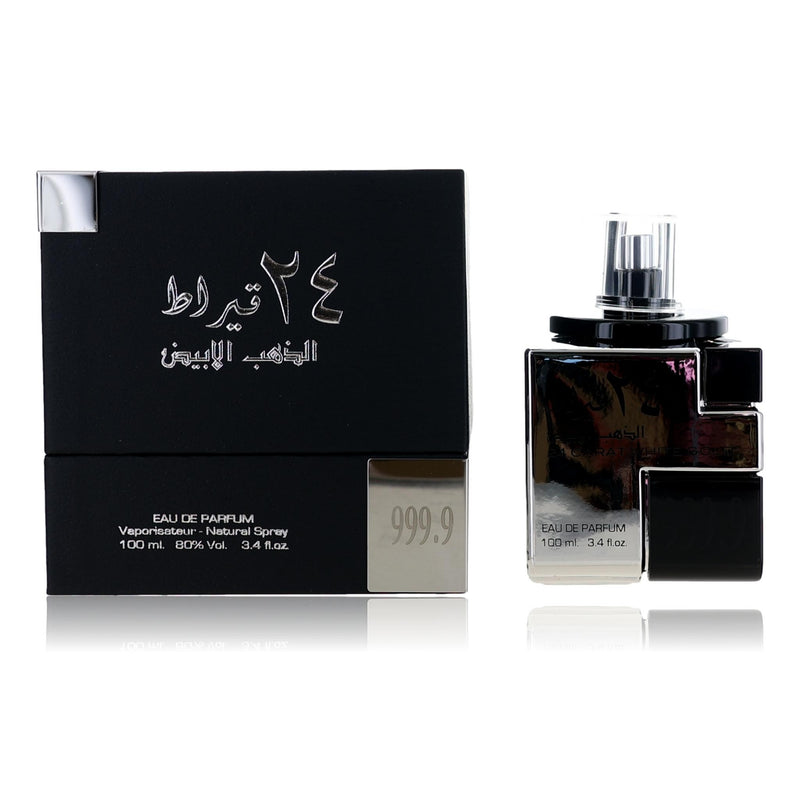 24 Carat White Gold by Lattafa, 3.4 oz EDP Spray for Unisex