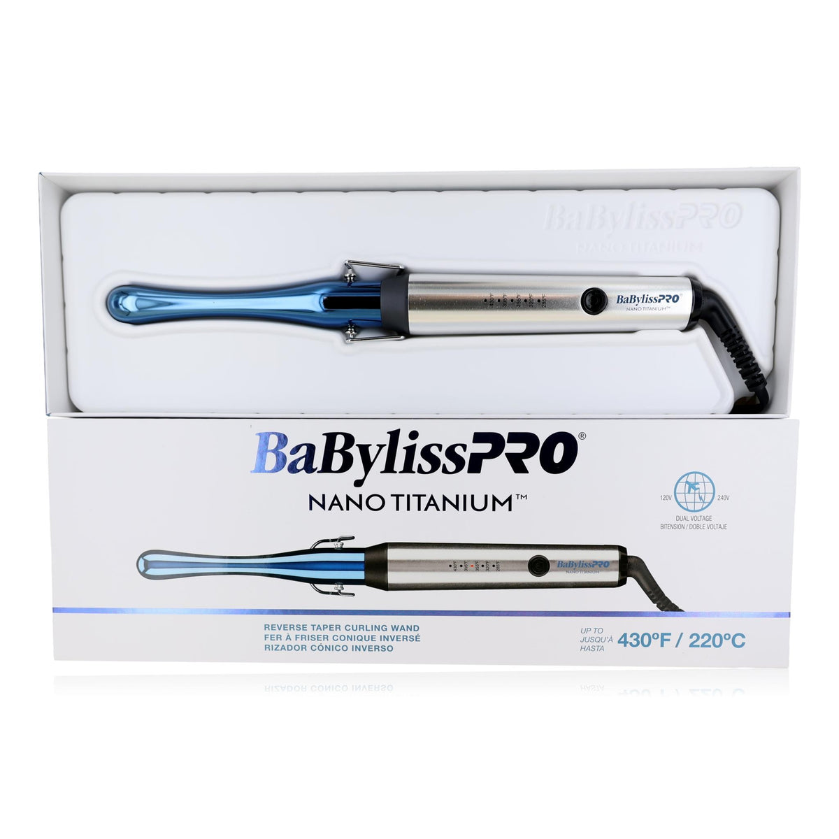 Nano Titanium Reverse Taper Curling Wand by BaBylissPRO