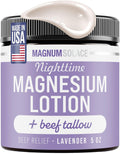 Nighttime Magnesium Lotion with Beef Tallow, 5oz Lotion - Lavender